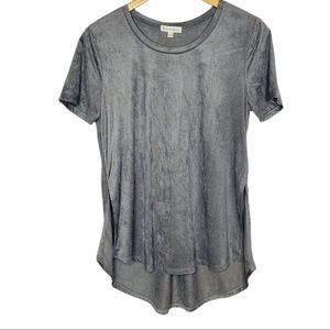 Love‎ On A Hanger Grey Faux Suede High Low Top